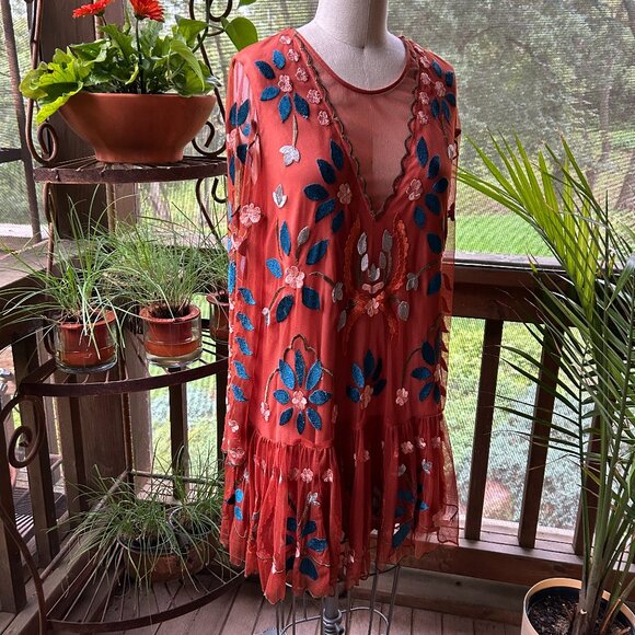 Free People “Hearts Are Wild” Mini Dress (NWOT) - Picture 7 of 13